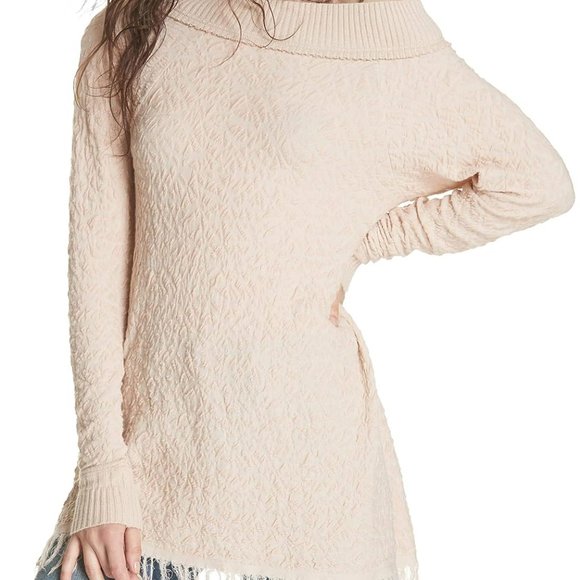 Free People Broken Glass Pink Tunic Sweater - Picture 2 of 2